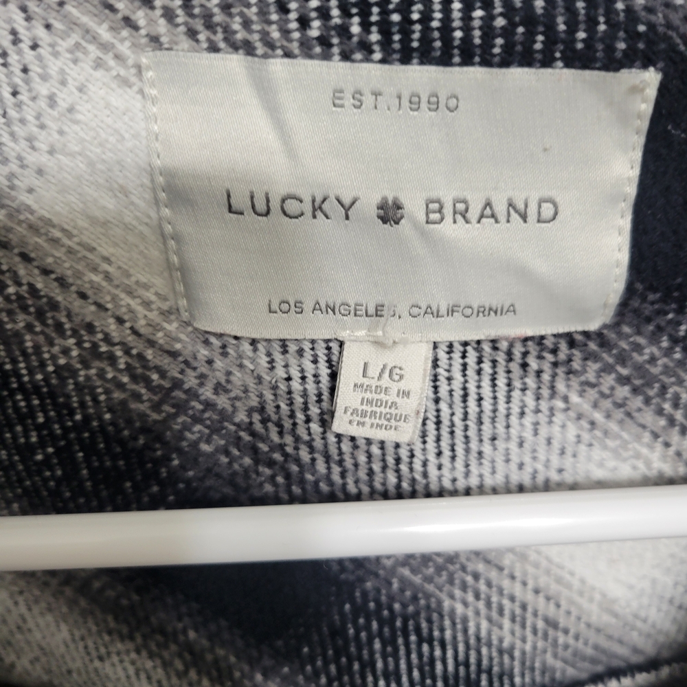 Lucky Brand Monochrome Plaid Shirt - Picture 2 of 3
